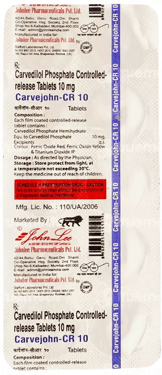 Carvejohn Cr 10 Tablet 10